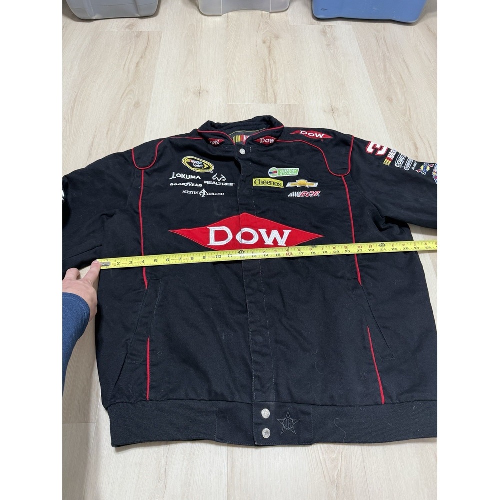 NASCAR Austin Dillon DOW NASCAR Jacket Men's 2XL Snap Front Embroidered Sponsors - Picture 3 of 7